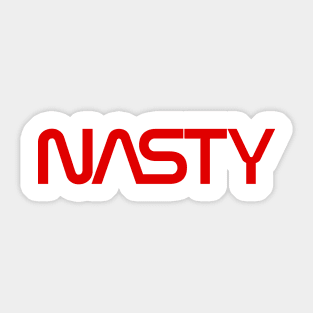 NASTY (retro NASA style) Sticker